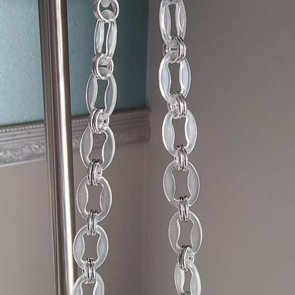 NWT Top Shop silver metal and acrylic purse - Picture 4 of 5